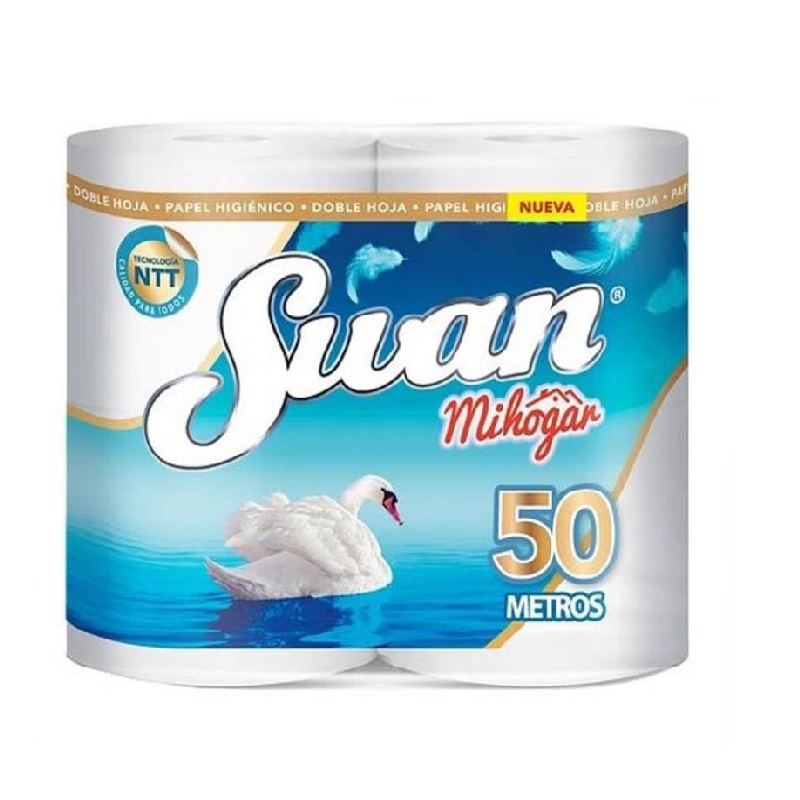 Swan Papel Higienico 50 m x 4 rollos