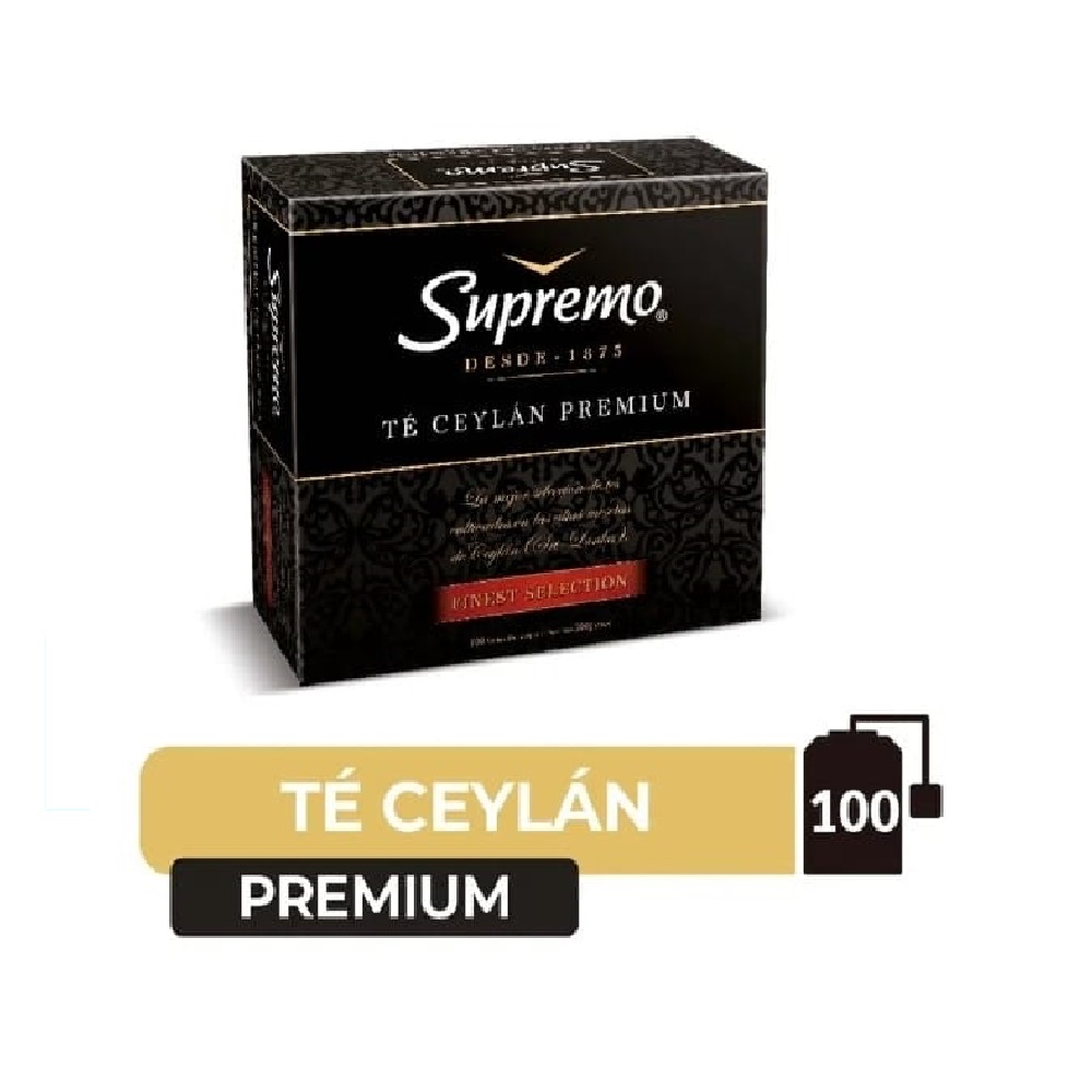 Supremo Te Ceylan Premium 100 Bolsitas